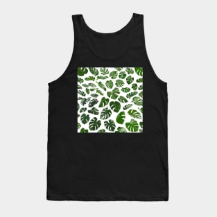 Tropical Monestera Pattern Tank Top